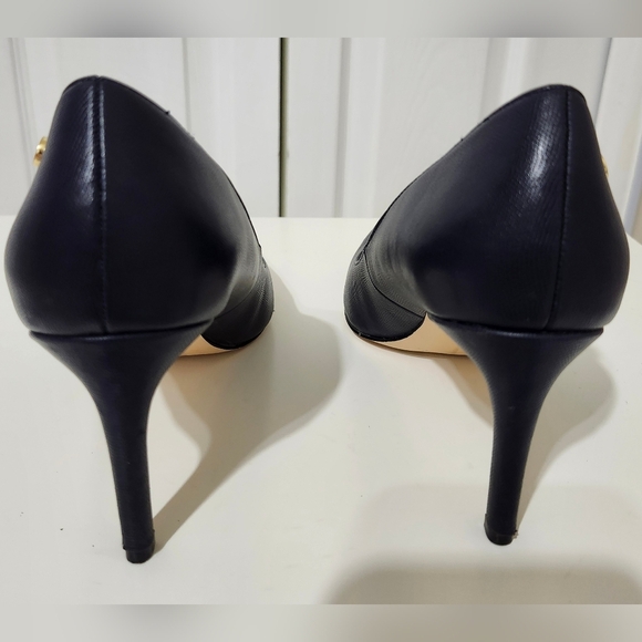 Calvin Klein Women Navy Stiletto Heels Pumps Sz 7 Office Career Work Dress Shoes - Picture 10 of 10